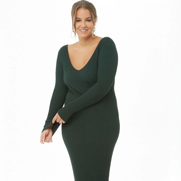 plus size bodycon sweater dress